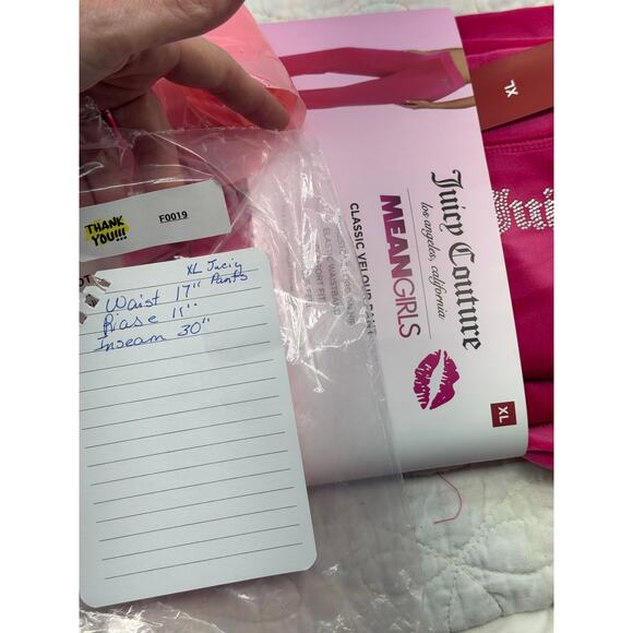 New Juicy couture, mean girls classic velour pants. X-Large - Picture 11 of 11